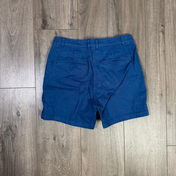 J.Crew Updated 4" Heritage Chino Shorts WMNS Size 00 Blue Mid Rise Stretch CI577 - Picture 3 of 5